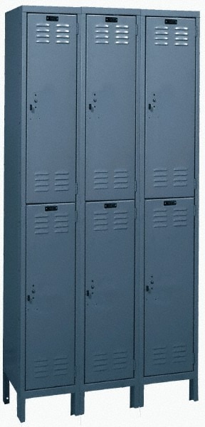 HALLOWELL UH3288-2HG 3-Wide Locker: Padlock Image