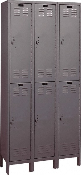 HALLOWELL UH3258-2A-HG 3-Wide Locker: Image