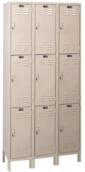 HALLOWELL UH3228-3PT 3-Wide Locker: 