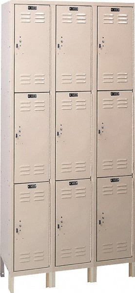 HALLOWELL UH3258-3A-PT 3-Wide Locker: Image