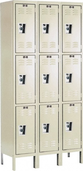 HALLOWELL URB3288-3A-PT 3-Wide Locker: Image