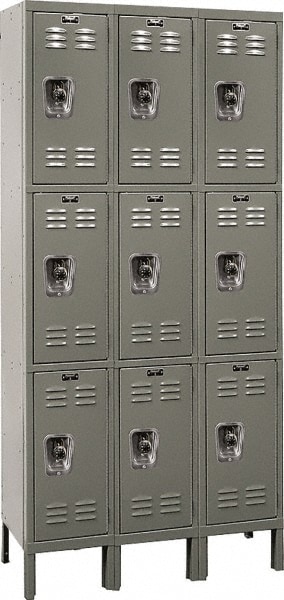 HALLOWELL URB3258-3A-HG 3-Wide Locker: Image