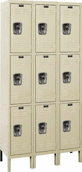 HALLOWELL URB3258-3A-PT 3-Wide Locker: Image