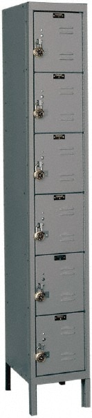 HALLOWELL URB1258-6A-HG 1-Wide Locker: Image