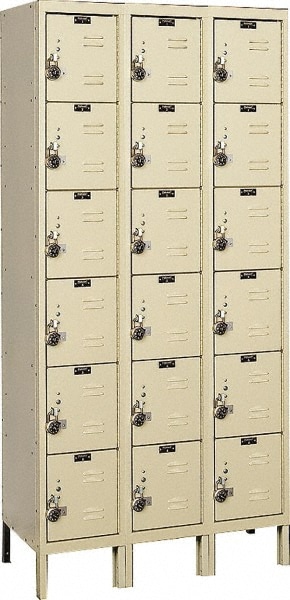 HALLOWELL URB3258-6A-PT 3-Wide Locker: Padlock Image