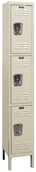 HALLOWELL U1228-3PT 1-Wide Locker: 