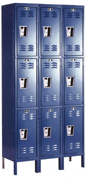 HALLOWELL U3288-3A-MB 3-Wide Locker: Padlock Image