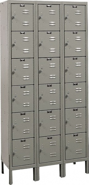 HALLOWELL U3258-6A-HG 3-Wide Locker: Padlock Image