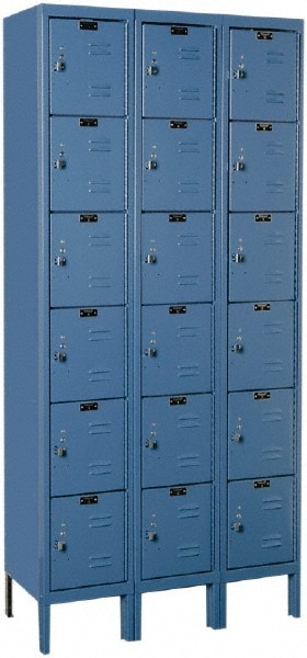 HALLOWELL U3258-6A-MB 3-Wide Locker: Image