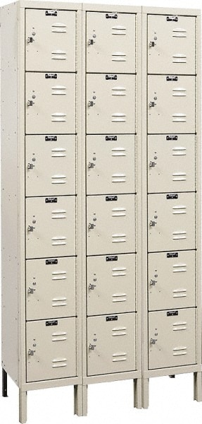 HALLOWELL U3258-6A-PT 3-Wide Locker: Image