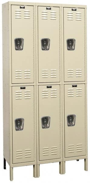 HALLOWELL U3286-2PT 3-Wide Locker: 