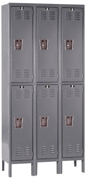 HALLOWELL U3558-2A-HG 3-Wide Locker: Padlock Image