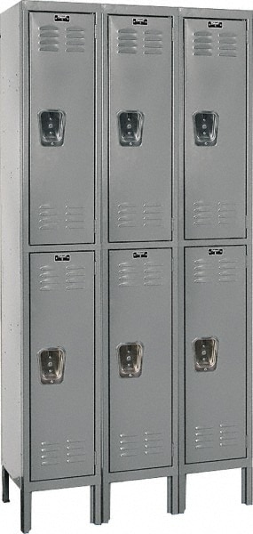 HALLOWELL U3258-2A-HG 3-Wide Locker: Padlock Image