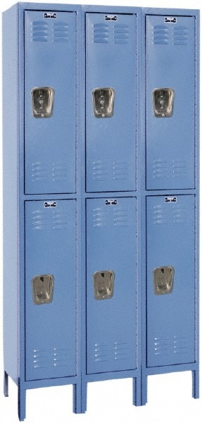 HALLOWELL U3258-2A-MB 3-Wide Locker: Padlock Image