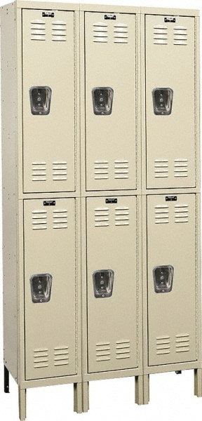 HALLOWELL U3258-2A-PT 3-Wide Locker: Padlock Image