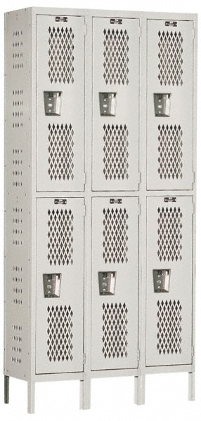 HALLOWELL U3228-2HDV-PT 3-Wide Locker: Padlock Image