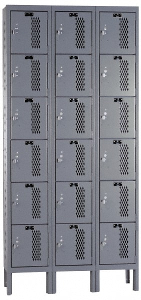 HALLOWELL U3228-6HV-A-HG 3-Wide Locker: Padlock Image