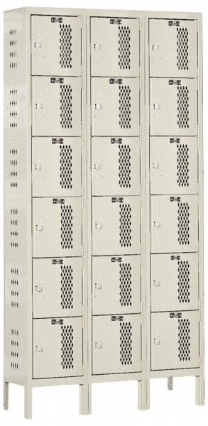 HALLOWELL U3258-6HV-A-PT 3-Wide Locker: Image