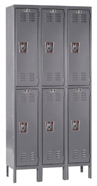 HALLOWELL URB3288-2A-HG 3-Wide Locker: Image