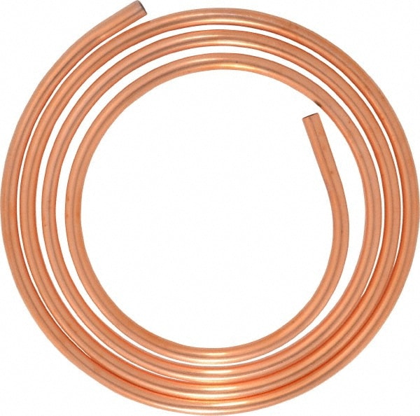 1/2 Inch Outside Diameter x 10 Ft. Long, Copper Round Tube