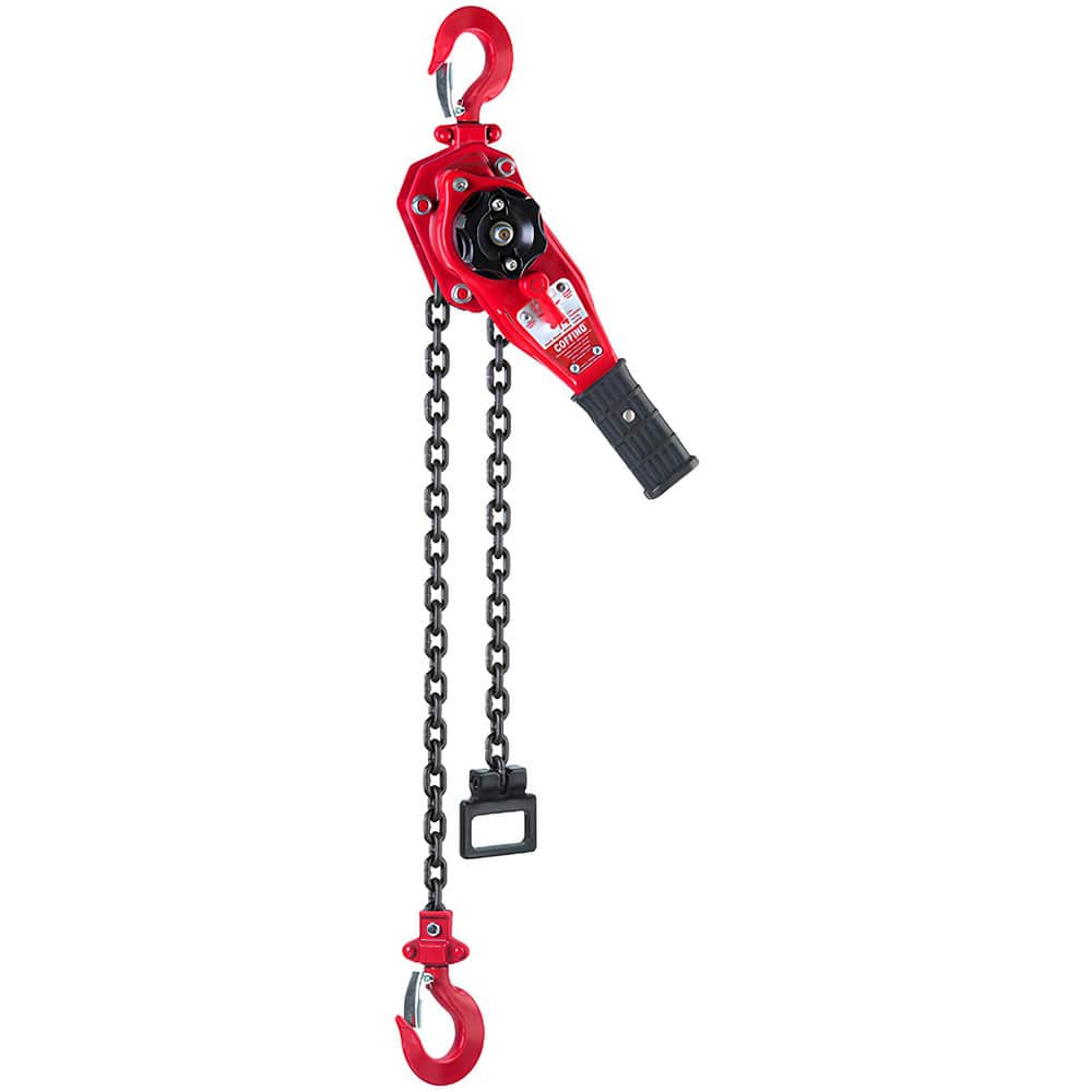 Manual Hoists-Chain, Rope & Strap; Hoist Type: Hand Chain ; Lift Mechanism: Chain ; Work Load Limit: 1500lb ; Pull Capacity: 1500lb ; Maximum Lift Distance: 15ft ; Minimum Headroom: 13.5625in