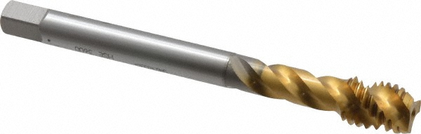 OSG 2332005 Spiral Flute Tap: 7/16-14, UNC, 3 Flute, Modified Bottoming, 2B Class of Fit, Vanadium High Speed Steel, TiN Finish Image