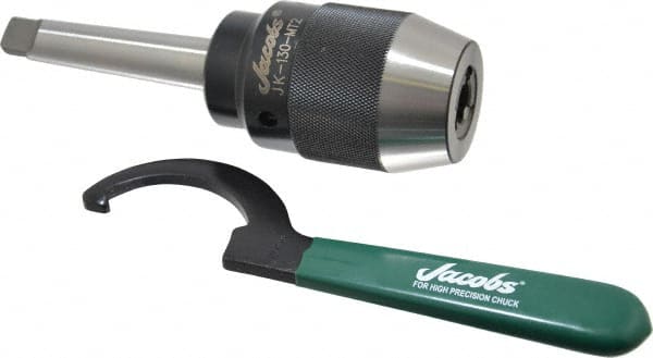 Jacobs 31408 Drill Chuck: 3/64 to 1/2" Capacity, Integral Shank Mount, 2MT 