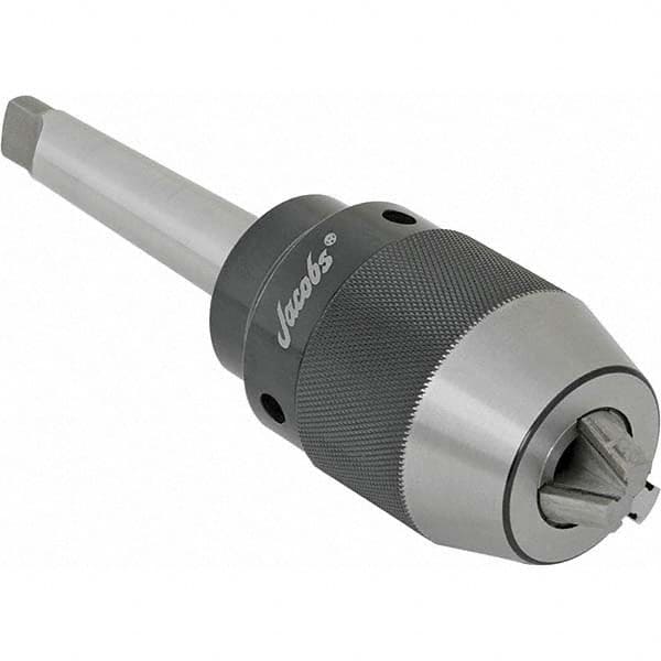 Jacobs 31414 Drill Chuck: 7/64 to 5/8" Capacity, Integral Shank Mount, 3MT 