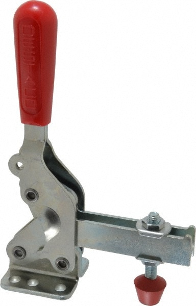 De-Sta-Co 2007-U Manual Hold-Down Toggle Clamp: Vertical, 1,000 lb Capacity, U-Bar, Flanged Base 