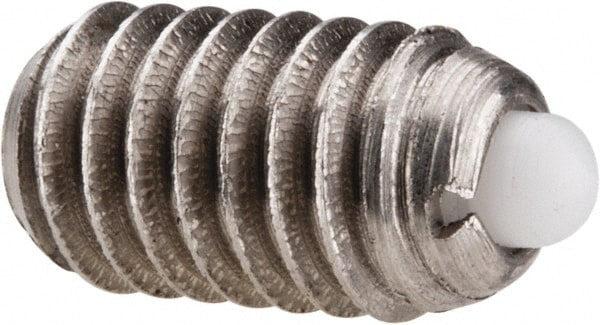 Threaded Spring Plunger: 5/16-18, 0.562" Thread Length, 0.135" Dia, 0.084" Projection