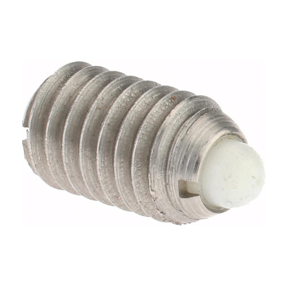 Threaded Spring Plunger: 3/8-16, 5/8" Thread Length, 0.186" Dia, 0.11" Projection