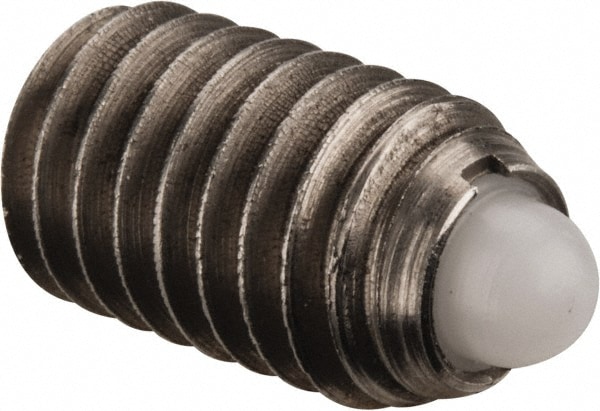 Threaded Spring Plunger: 3/8-16, 5/8" Thread Length, 0.186" Dia, 0.11" Projection