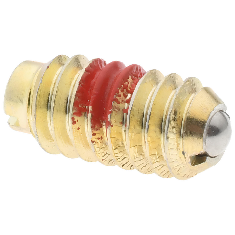 Threaded Ball Plunger: 1/4-20, 0.125" Ball Dia, 17/32" Body Length, 0.035" Max Ball Reach