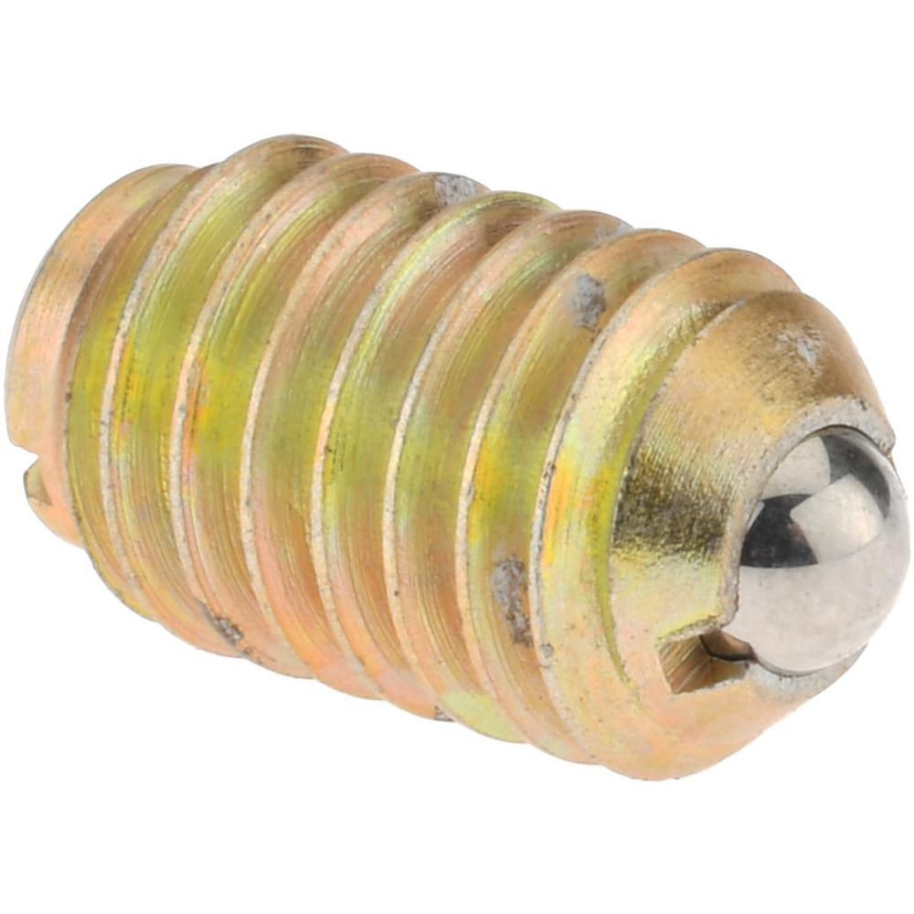 Threaded Ball Plunger: 3/8-16, 0.187" Ball Dia, 5/8" Body Length, 0.048" Max Ball Reach