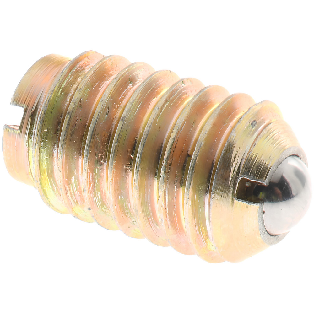 Threaded Ball Plunger: 3/8-16, 0.187" Ball Dia, 5/8" Body Length, 0.048" Max Ball Reach