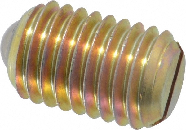 Threaded Ball Plunger: 5/8-11, 0.375" Ball Dia, 63/64" Body Length, 0.096" Max Ball Reach