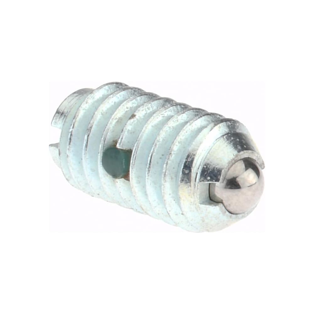 Threaded Ball Plunger: 5/16-18, 0.156" Ball Dia, 37/64" Body Length, 0.04" Max Ball Reach