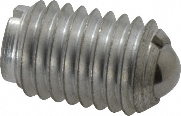 Threaded Ball Plunger: 5/8-11, 0.375" Ball Dia, 63/64" Body Length, 0.096" Max Ball Reach