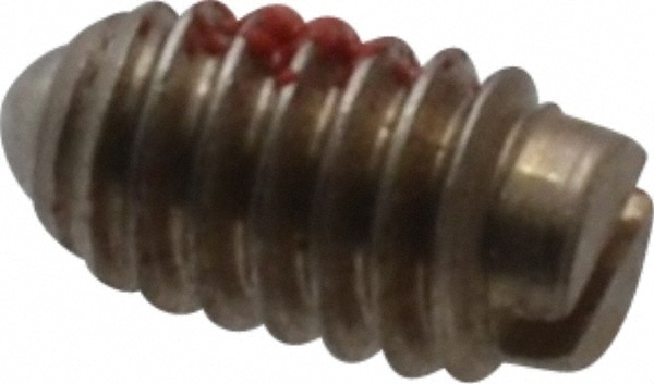 Threaded Ball Plunger: 4-48, 0.062" Ball Dia, 3/16" Body Length, 0.02" Max Ball Reach
