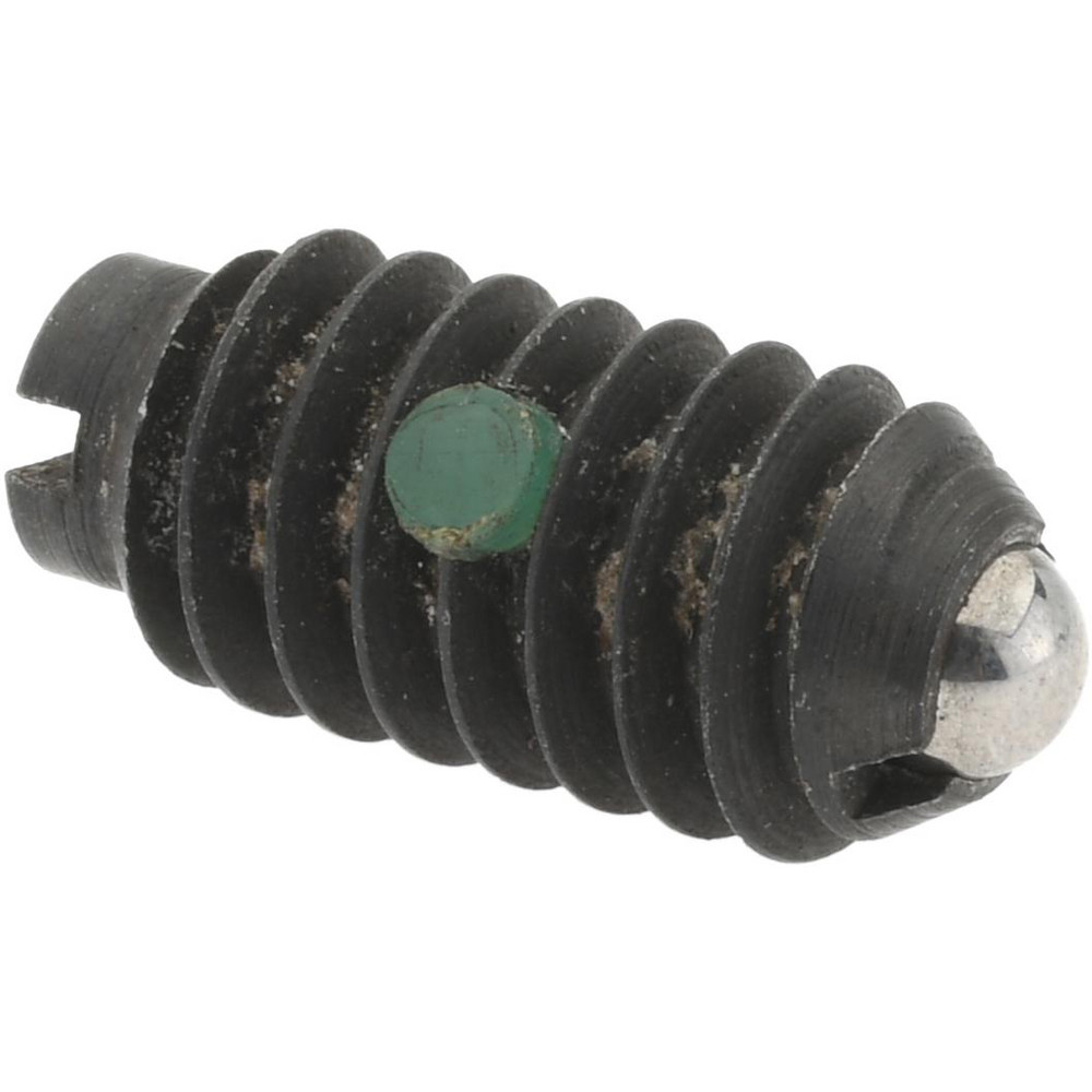 Threaded Ball Plunger: 1/4-20, 0.125" Ball Dia, 17/32" Body Length, 0.035" Max Ball Reach