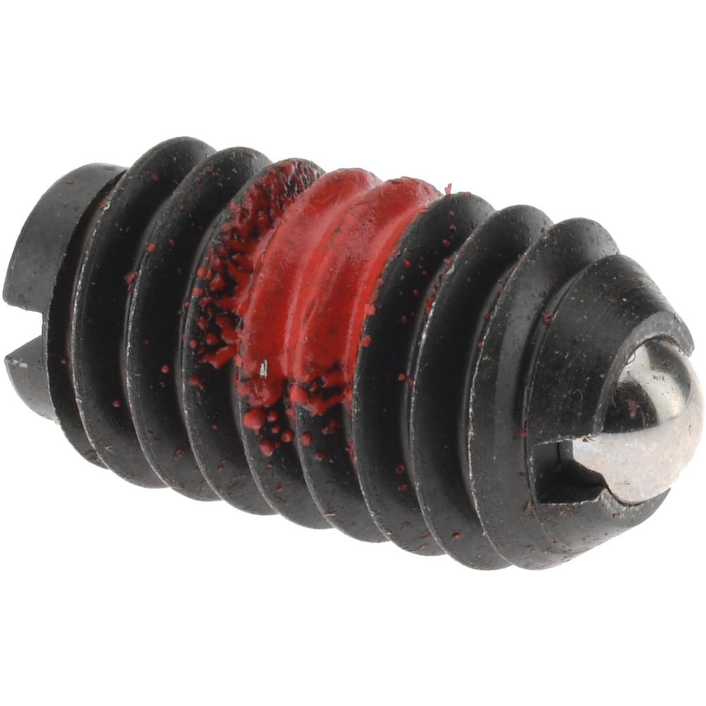 Threaded Ball Plunger: 5/16-18, 0.156" Ball Dia, 37/64" Body Length, 0.04" Max Ball Reach
