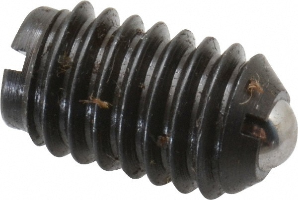 Threaded Ball Plunger: 3/8-16, 0.187" Ball Dia, 5/8" Body Length, 0.048" Max Ball Reach