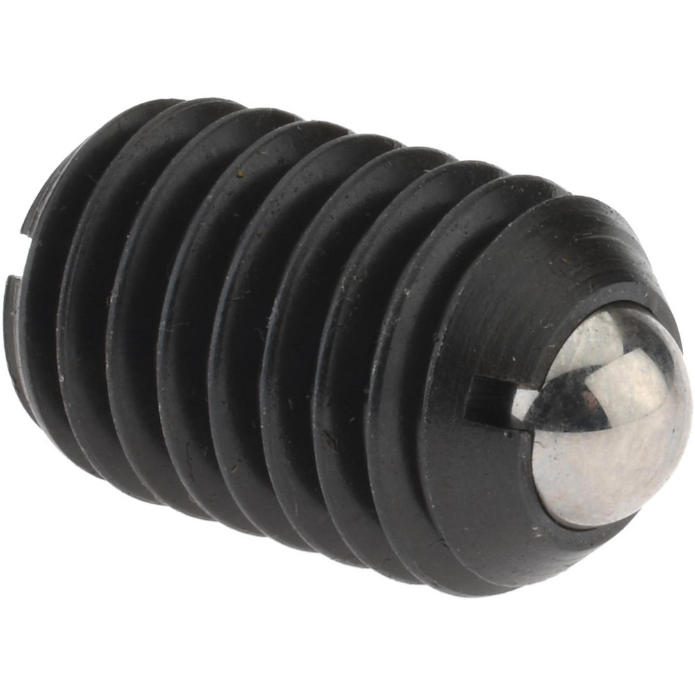 Threaded Ball Plunger: 1/2-13, 0.281" Ball Dia, 3/4" Body Length, 0.072" Max Ball Reach