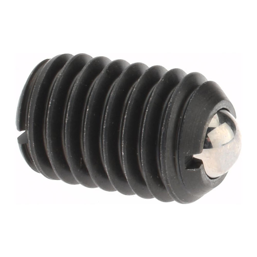 Threaded Ball Plunger: 1/2-13, 0.281" Ball Dia, 3/4" Body Length, 0.072" Max Ball Reach
