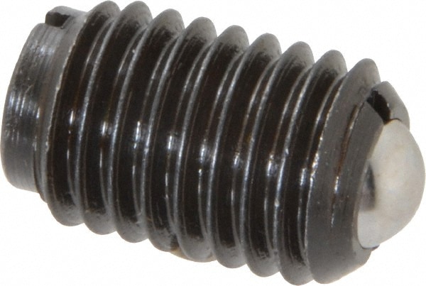 Threaded Ball Plunger: 5/8-11, 0.375" Ball Dia, 63/64" Body Length, 0.096" Max Ball Reach