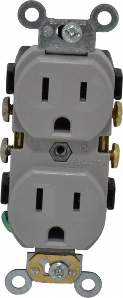 Leviton Prise Double, 15/20 A, Blanc