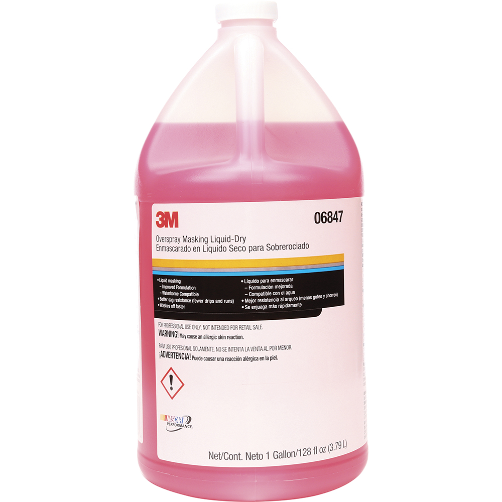 Automotive Vinyl & Trim Protectants: Type: Overspray Masking Liquid Dry; Container Size: 1 gal; Container Type: Bottle