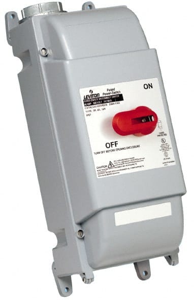 Cam & Disconnect Switch: Enclosed, Fused, 30 Amp, 600V, 3 Phase
