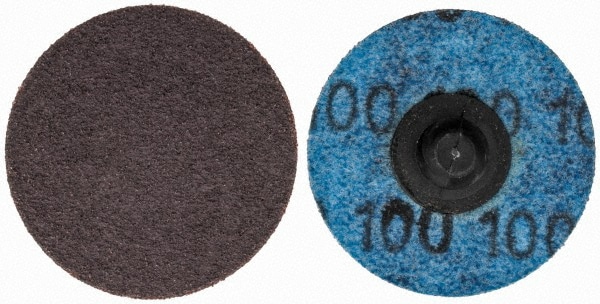 Tru-Maxx 69957323703 Quick-Change Disc: 1-1/2" Disc Dia, 100 Grit, Aluminum Oxide, Coated Image