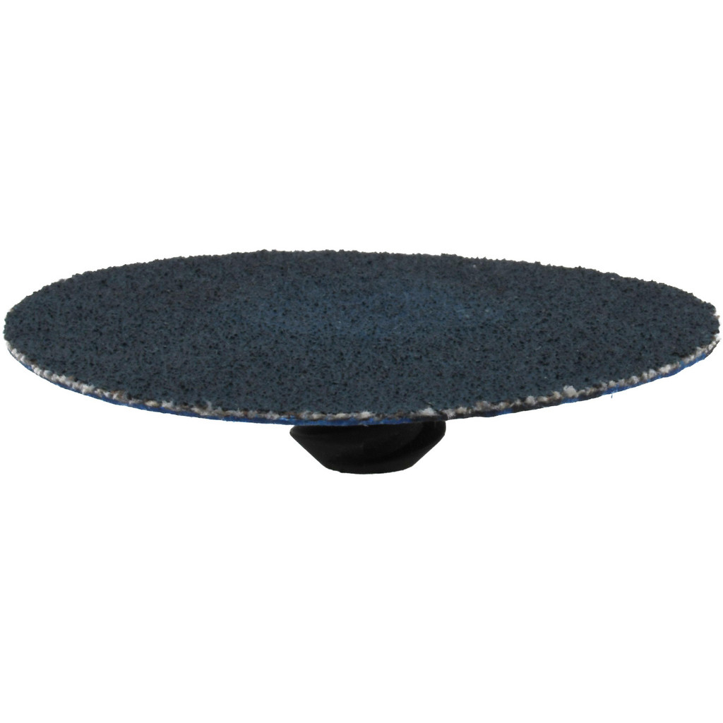 Tru-Maxx Quick-Change Disc: Type R, 1-1/2" Dia, 120 Grit, Zirconia Alumina, Coated - Blue, Cloth-Backed, 20000 RPM | 100-Pack